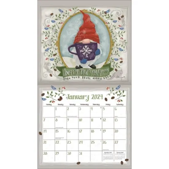 Lang 2024 Wall Calendar 24"x12" Coffee image {1}