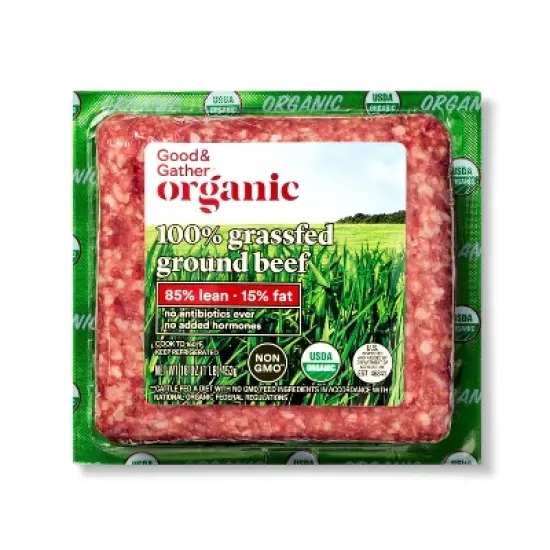 Organic 100% Grassfed 85/15 Ground Beef - 1lb - Good & Gather&trade; image {3}