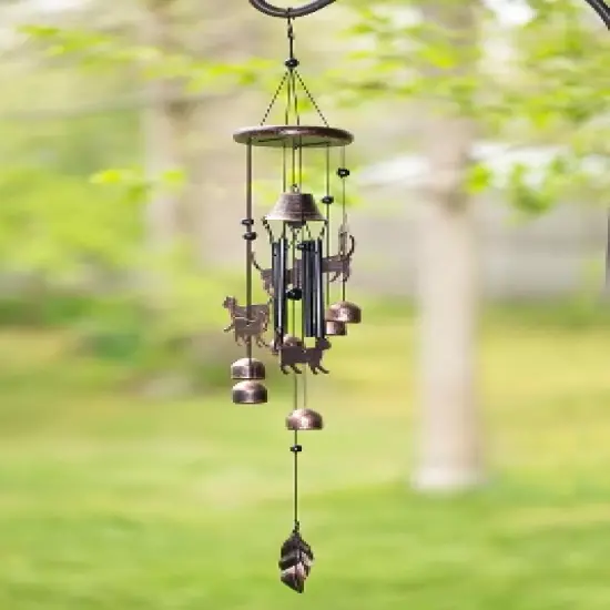 Dawhud Direct 27" H Cats Wind Chimes - Outdoor Decor Gift image {2}