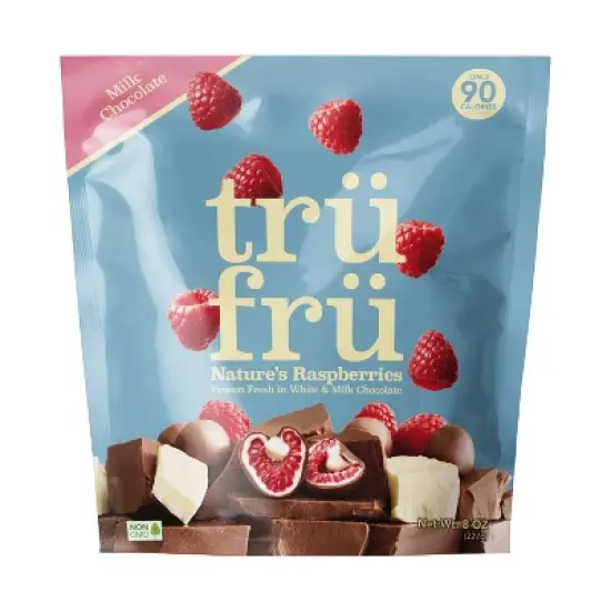 Tru Fru White & Milk Chocolate Frozen Whole Raspberries - 8oz image {7}