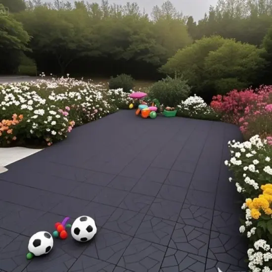 Stone Style 12" Patio Deck Tiles, DIY Module Interlocking Decking Tiles Floor Tile  Outdoor and Indoor image {4}