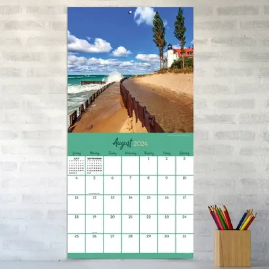 TF Publishing 2024 Wall Calendar 12"x12" Michigan image {2}