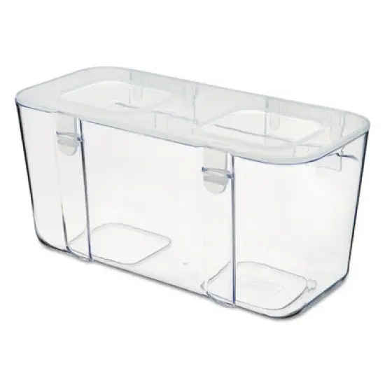 Deflecto Stackable Caddy Organizer, Medium, Clear, 8.8" x 4" x 4.38" image {4}