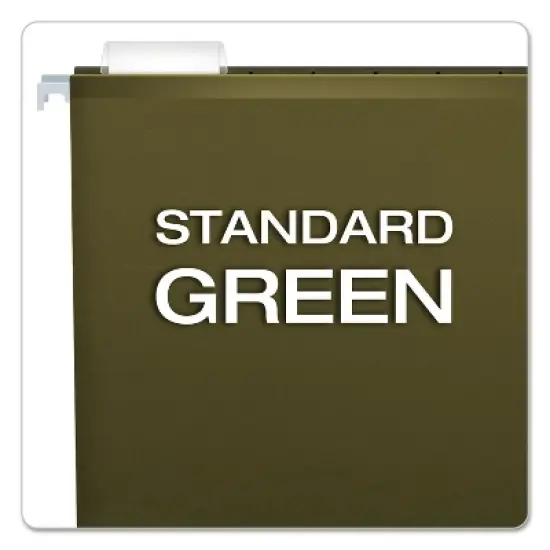 Pendaflex Reinforced 1" Extra Capacity Hanging Folders Letter Standard Green 25/Box 4152X1 image {2}