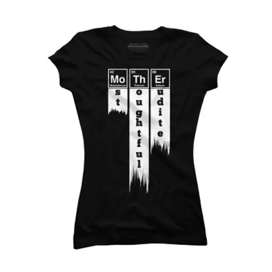 Junior's Design By Humans Mother Most Thoughtful Erudite Periodic Table By Yernar T-Shirt image {2}