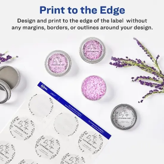 Avery Printable Self-Adhesive Permanent 3/4" Round ID Labels 3/4"dia. Clear 400/Pk 4222 image {2}