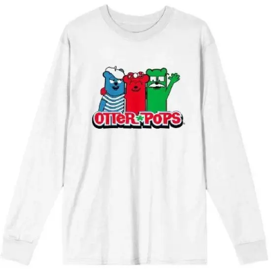 Otter Pops Logo Women's White Long Sleeve Shirt image {2}