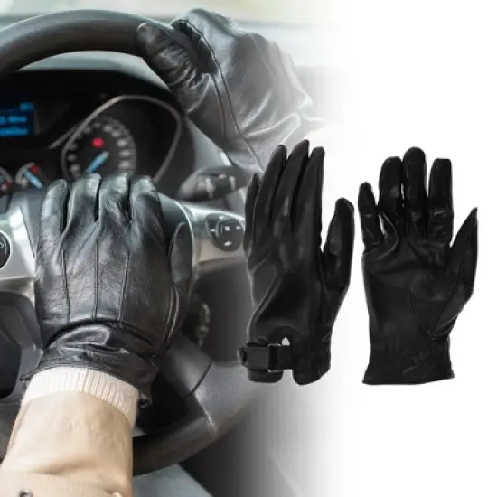 Unique Bargains Motorcycle Gloves Breathable Full Finger Gloves Black 1 Pair image {1}