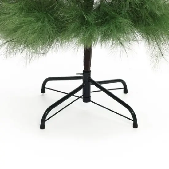 LuxenHome 6Ft Holiday Slim Artificial Pampas Grass Tree in Green image {8}