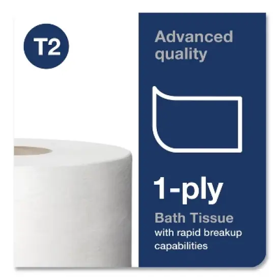Tork Advanced Jumbo Bath Tissue, Septic Safe, 1-Ply, 3.48" x 1,200 ft, White, 12 Rolls/Carton image {4}