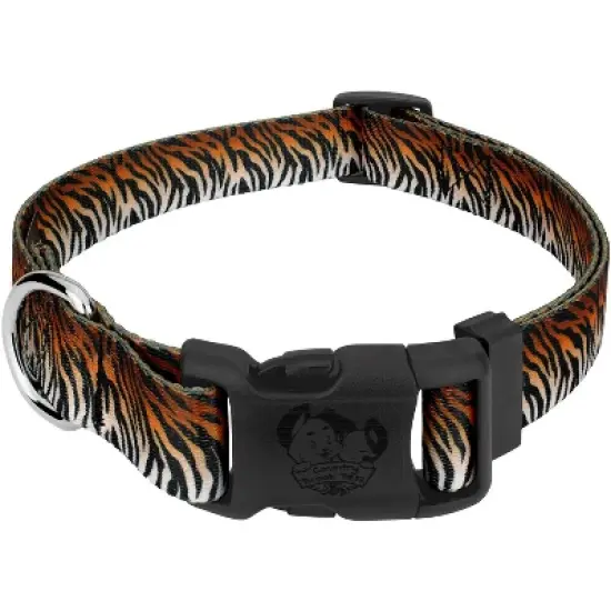 Country Brook Petz Deluxe Bengal Tiger Stripes Dog Collar - Made in the U.S.A. (1 Inch, Extra Large) image {4}