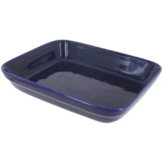 Blue Rose Polish Pottery 370 Zaklady Small Rectangular Baker image {1}