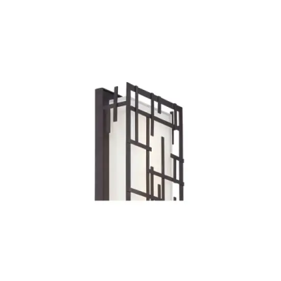 Possini Euro Design Outdoor Wall Light Fixture Bronze LED 16 1/4" High White Cased Glass for Exterior Barn Deck House Porch Yard Patio Outside Garage image {7}