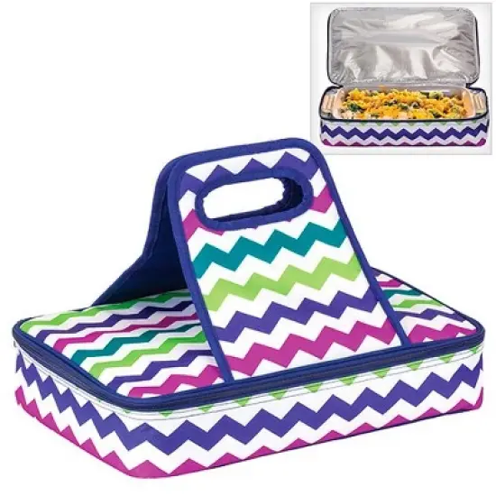 Dawhud Direct Insulated Casserole Carrier Travel Carry Bag - Multicolored image {1}
