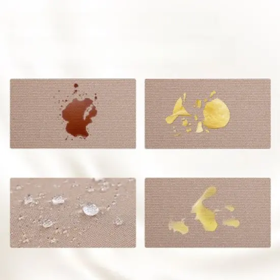 DSVIMOY 8-Piece Patio Sofa Set with Ergonomic Backrest, Outdoor Furniture with Two Single Sofa, Beige, 30"*23.8"*30.7" image {4}