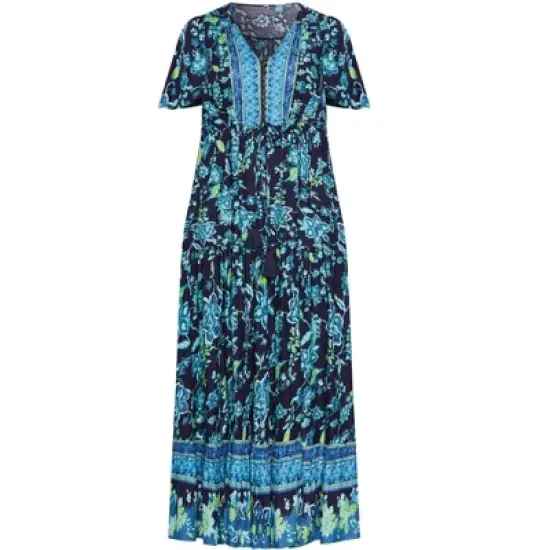 Women's Plus Size  Sandy Midi Dress - navy | AVENUE image {2}