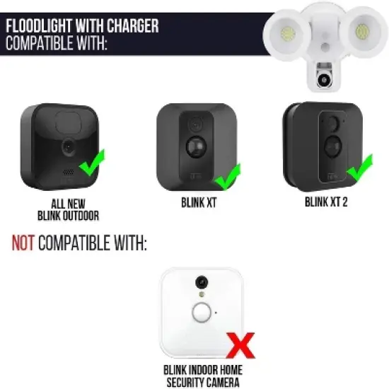 Wasserstein 3-in-1 Floodlight, Charger and Mount for Blink Outdoor and Blink XT2/XT Camera - Turn Your Camera into a Floodlight (Camera Not Included) image {5}