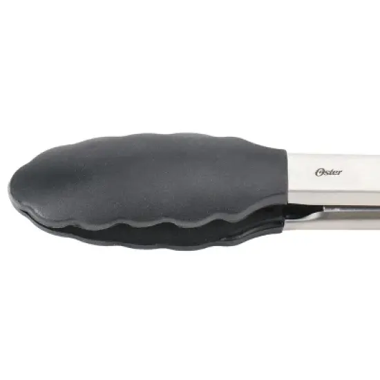 Oster Baldwyn 3 Piece Stainless Steel Kitchen Tongs Set in Black image {4}