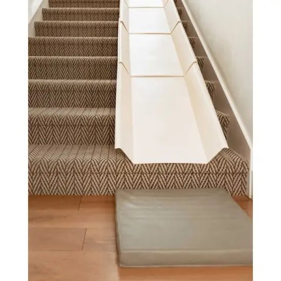 Stairslide Original Non Slip EPE Foam and Polyurethane Landing Pad with Easy Setup for Safe Landing on Stairslide Rides, 23 x 18 x 3 Inches, Grey image {1}