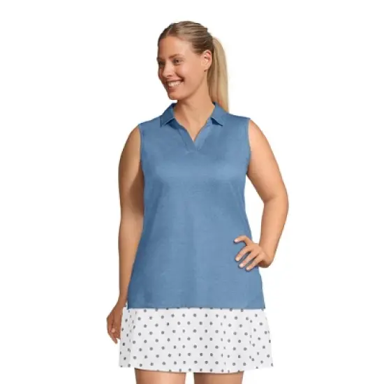 Lands' End Women's Performance Pique Sleeveless Polo image {4}