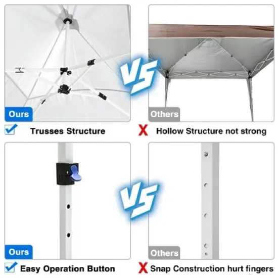 Yescom InstaHibit 10x20ft Canopy Wedding Party Tent Pop Up White image {1}