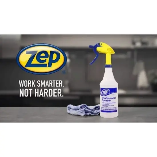 ZEP Streak-Free Glass Cleaner (Case of 4) + Zep Professional Sprayer Bottle - 32 oz (Case of 9) Bundle - Bundle image {3}