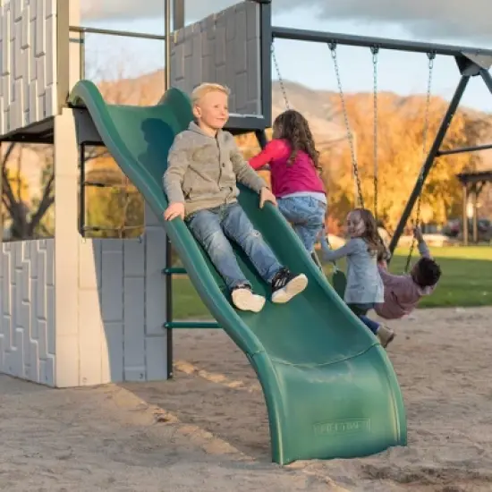 Lifetime Adventure Clubhouse Swing Set with Slide and Trapeze Bar (91135) image {9}