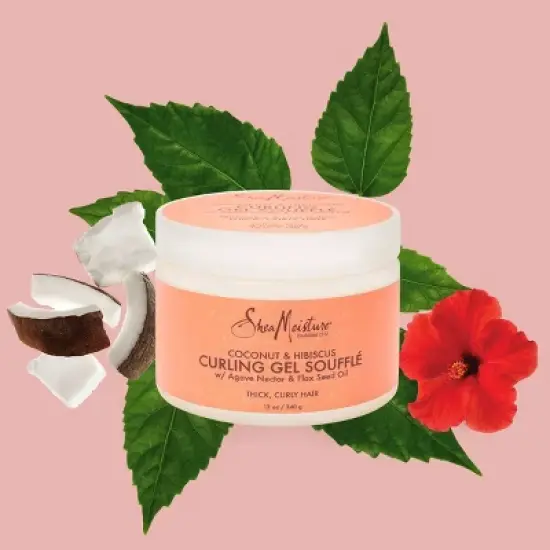 SheaMoisture Coconut and Hibiscus Curling Gel For Thick Curly Hair - 12oz image {5}