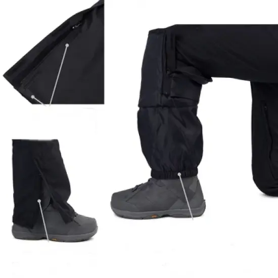 Alpine Swiss Mens Waterproof Snow Pants with Removable Suspenders Insulated Winter Snowboarding Ski Pants image {5}