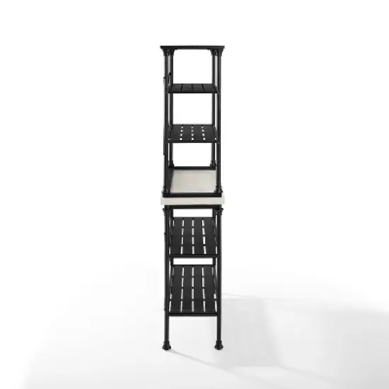 Madeleine Baker's Rack Console and Hutch Matte Black - Crosley image {2}