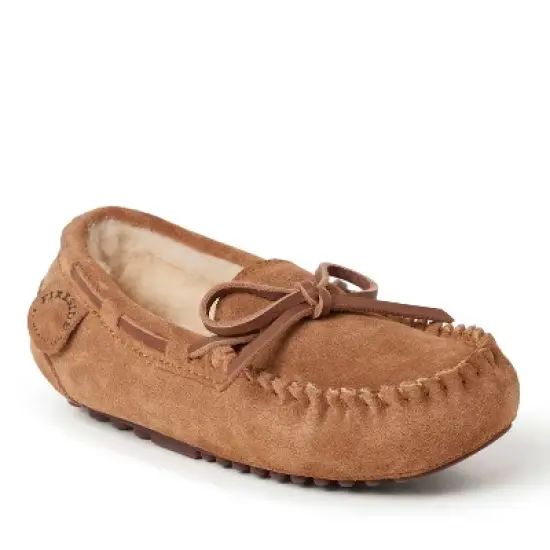 Fireside By Dearfoams Kid's Parke Genuine Shearling Moccasin image {5}