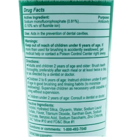 SmartMouth Premium Zinc Toothpaste - Mint - 6oz image {4}