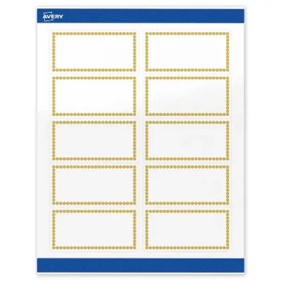 Avery Printable Rectangle Labels, Gold Beads, 2" x 4", Glossy White Rectangle Labels, Permanent, Laser/Inkjet, 100ct, Great for Product Labels image {8}