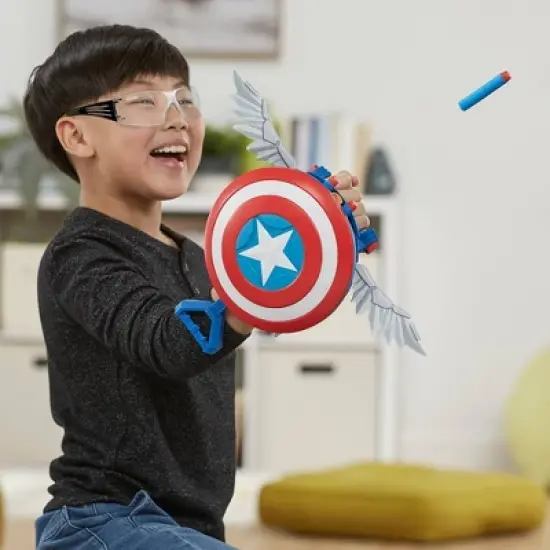 Marvel Mech Strike Mechasaur Captain America Redwing Toy Blaster image {9}