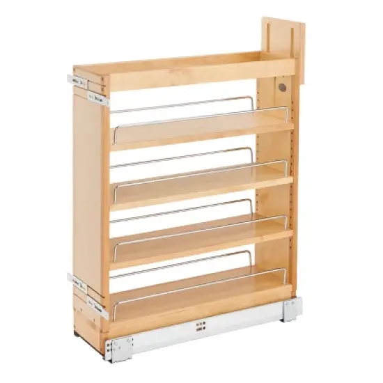 Rev-A-Shelf 448-BCSC Pullout Soft Close Kitchen Cabinet Storage Organizer, Wood Construction with Extra Durability image {9}