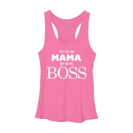 Women's Design By Humans They Call Me Mama But I'm the Boss By Shirz Racerback Tank Top image {3}