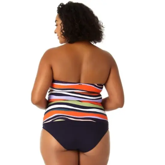 Anne Cole Plus - Women's Twist Front Bandeaukini Swim Top image {1}