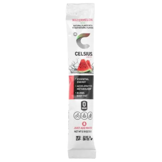 Celsius Live Fit, Watermelon Ice, 14 On-The-Go-Packets, 0.18 oz (5.08 g) Each image {2}