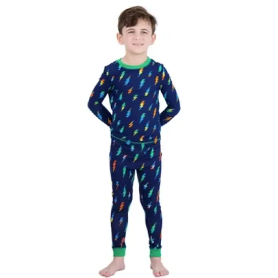 Sleep On It Boys Super Soft 2-Piece Snug Fit Pajama Set - Bolts image {2}