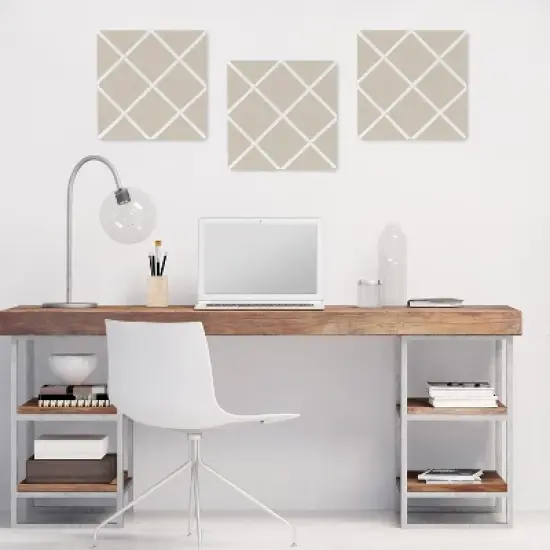 Sweet Jojo Designs Boy or Girl Gender Neutral Unisex Fabric Photo Memo Board Botanical Leaf Linen Taupe and Ivory image {1}