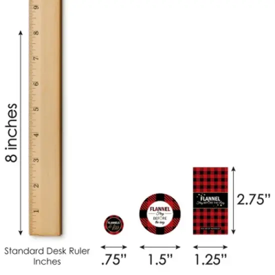 Big Dot of Happiness Flannel Fling Before The Ring - Buffalo Plaid Bachelorette Party Candy Favor Sticker Kit - 304 Pc image {5}