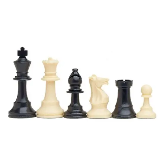 Complete Tournament Chess Set &ndash; Plastic Chess Pieces with Roll-up Chess Board and Travel Canvas Bag image {2}