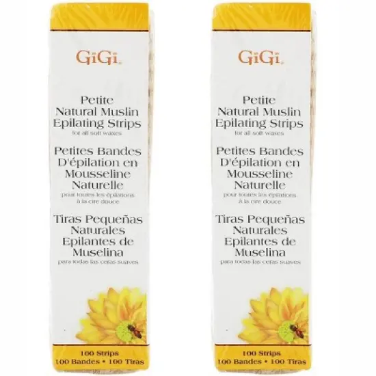 GiGi Natural Muslin Epilating Strips (100 Strips) - Petite - 0.75 in x 4.5 in (PACK OF 2) image {3}