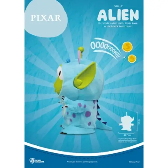 DISNEY Toy Story Large Vinyl Piggy Bank: Alien Remix Party Sully (Piggy Bank) image {1}