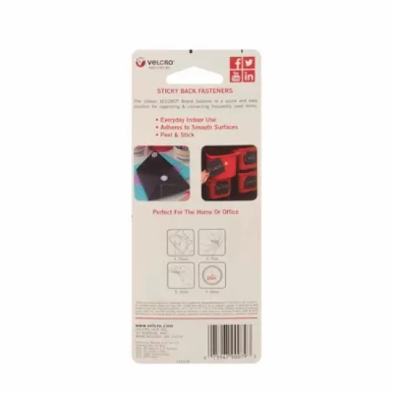 VELCRO&reg; Sticky Back Tape, White, 18" x 3/4", 6 Rolls image {2}