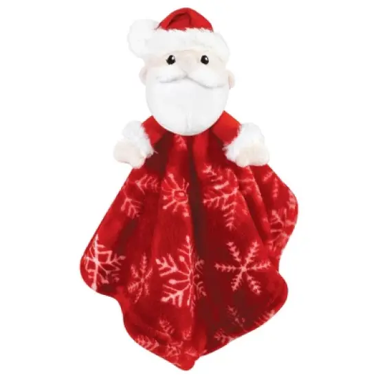 Hudson Baby Unisex Baby Plush Blanket with Security Blanket, Santa Snowflake, One Size image {2}