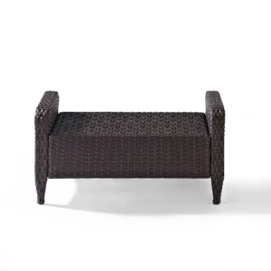 Kiawah Outdoor Wicker Ottoman - Crosley image {2}