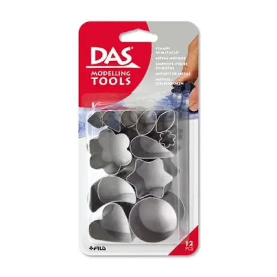 DAS&reg; Modeling Clay Tools, Metal Cutters, 12 Pieces Per Set, 3 Sets image {1}