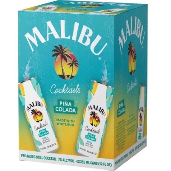 Malibu Pina Colada 4pk/355ml Cans image {8}