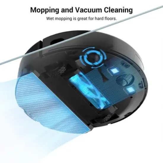 Viomi Smart Robot Vacuum V3 Max Duster Vacuum and Mop for Multi Floors with Lidar Navigation technology, Compatible with Alexa and Google,  Black image {4}